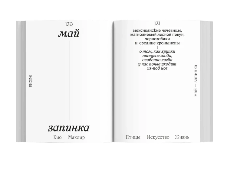 Птицы, искусство, жизнь: год наблюдений. Кио Маклир