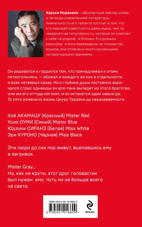 Бесцветный Цкуру Тадзаки и годы его странствий